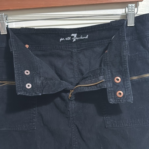 7 For All Mankind Black Corduroy Mini Skirt - Picture 16 of 16